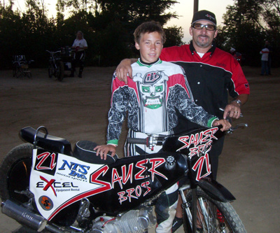 Braden Sauer and Dad Brad